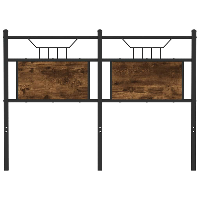 Kopfteil Räuchereiche 120 cm Holzwerkstoff und Stahl