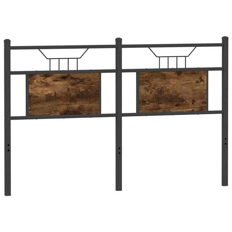 Kopfteil Räuchereiche 137 cm Holzwerkstoff und Stahl