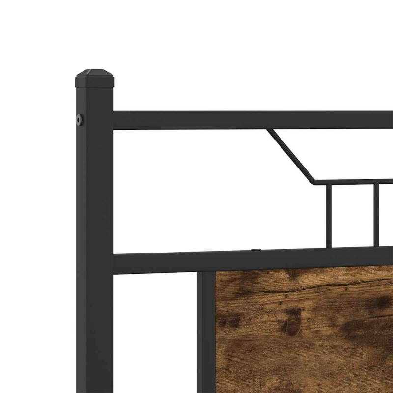 Kopfteil Räuchereiche 137 cm Holzwerkstoff und Stahl