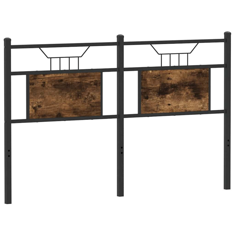 Kopfteil Räuchereiche 140 cm Holzwerkstoff und Stahl