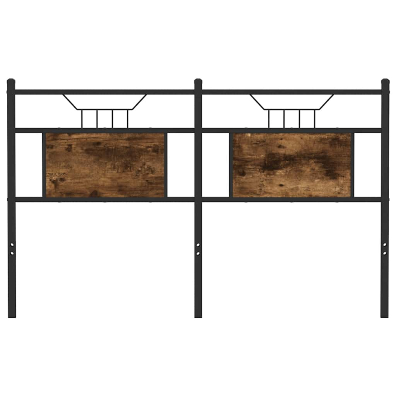 Kopfteil Räuchereiche 140 cm Holzwerkstoff und Stahl
