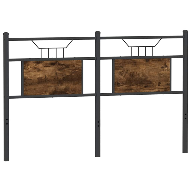 Kopfteil Räuchereiche 140 cm Holzwerkstoff und Stahl