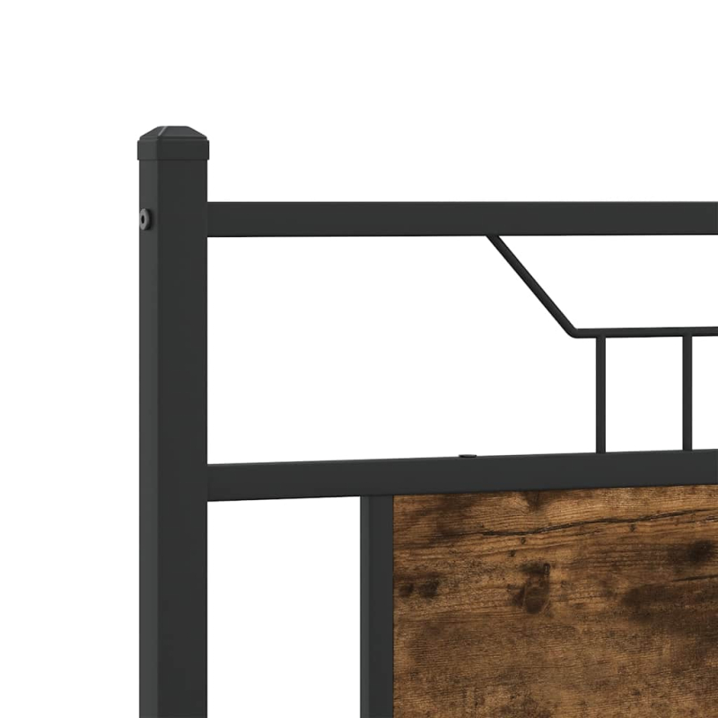 Kopfteil Räuchereiche 140 cm Holzwerkstoff und Stahl