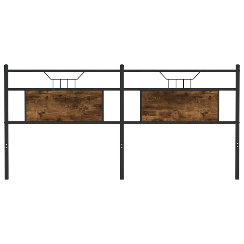 Kopfteil Räuchereiche 160 cm Holzwerkstoff und Stahl