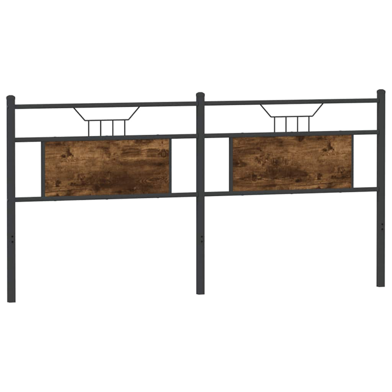 Kopfteil Räuchereiche 160 cm Holzwerkstoff und Stahl