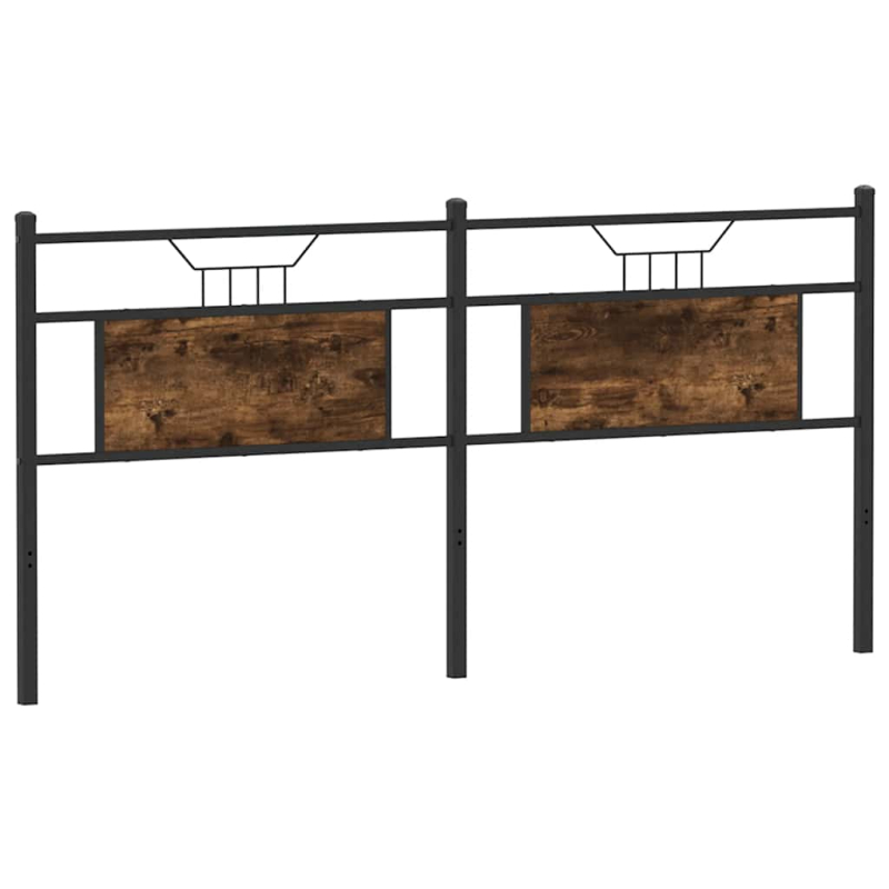 Kopfteil Räuchereiche 180 cm Holzwerkstoff und Stahl