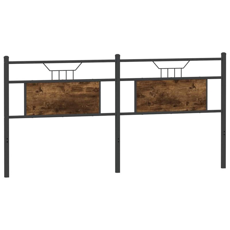 Kopfteil Räuchereiche 180 cm Holzwerkstoff und Stahl