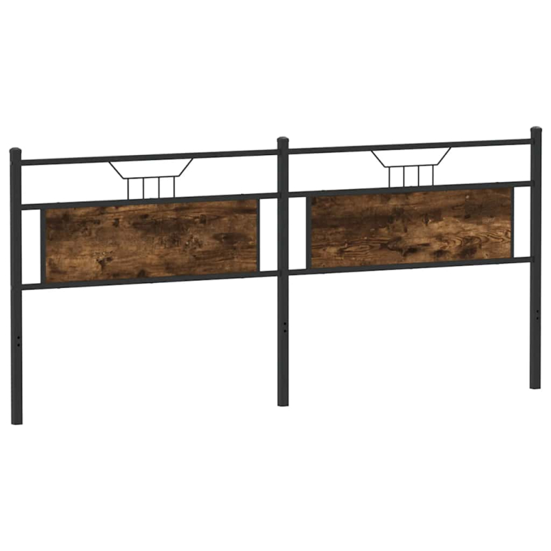 Kopfteil Räuchereiche 193 cm Holzwerkstoff und Stahl