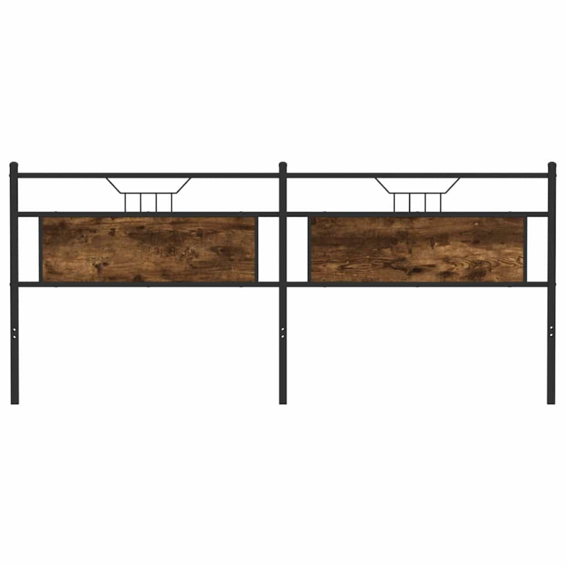 Kopfteil Räuchereiche 200 cm Holzwerkstoff und Stahl
