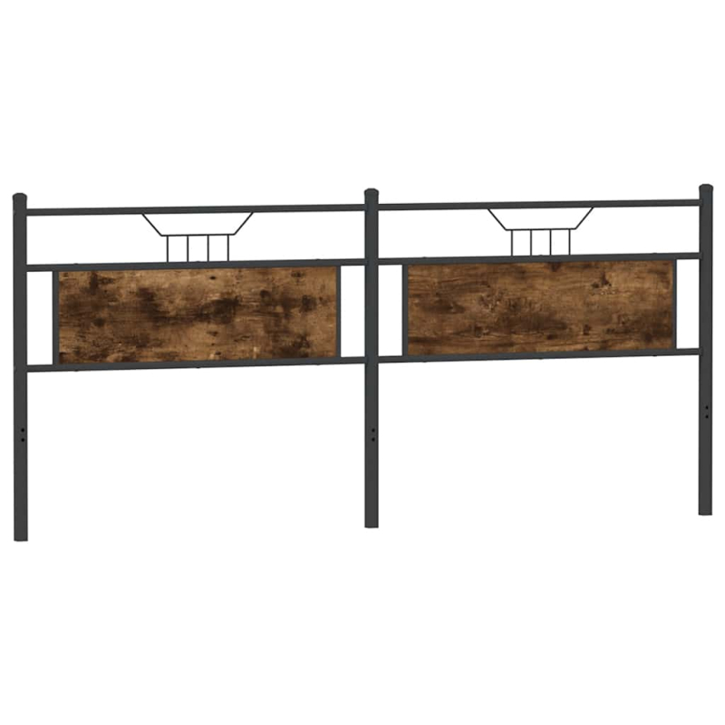 Kopfteil Räuchereiche 200 cm Holzwerkstoff und Stahl