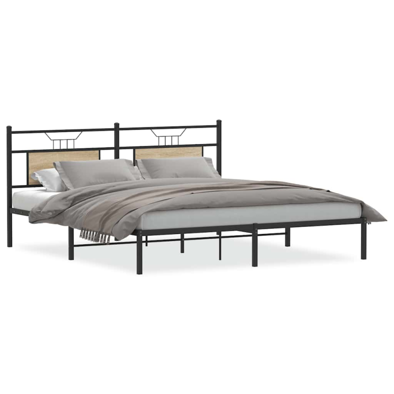 Bettgestell ohne Matratze Sonoma-Eiche 183x203 cm Holzwerkstoff