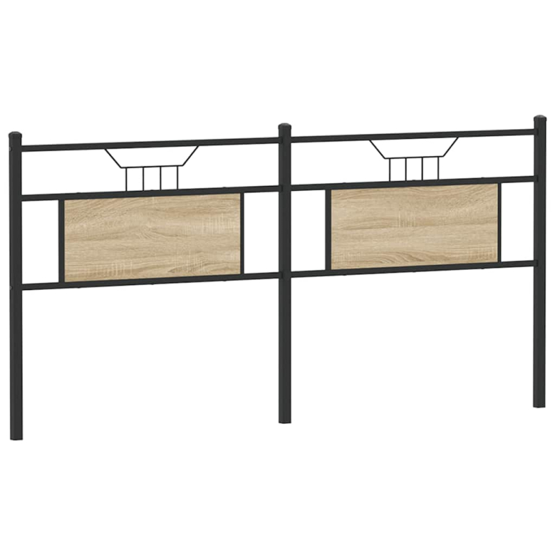 Kopfteil Sonoma-Eiche 160 cm Holzwerkstoff und Stahl