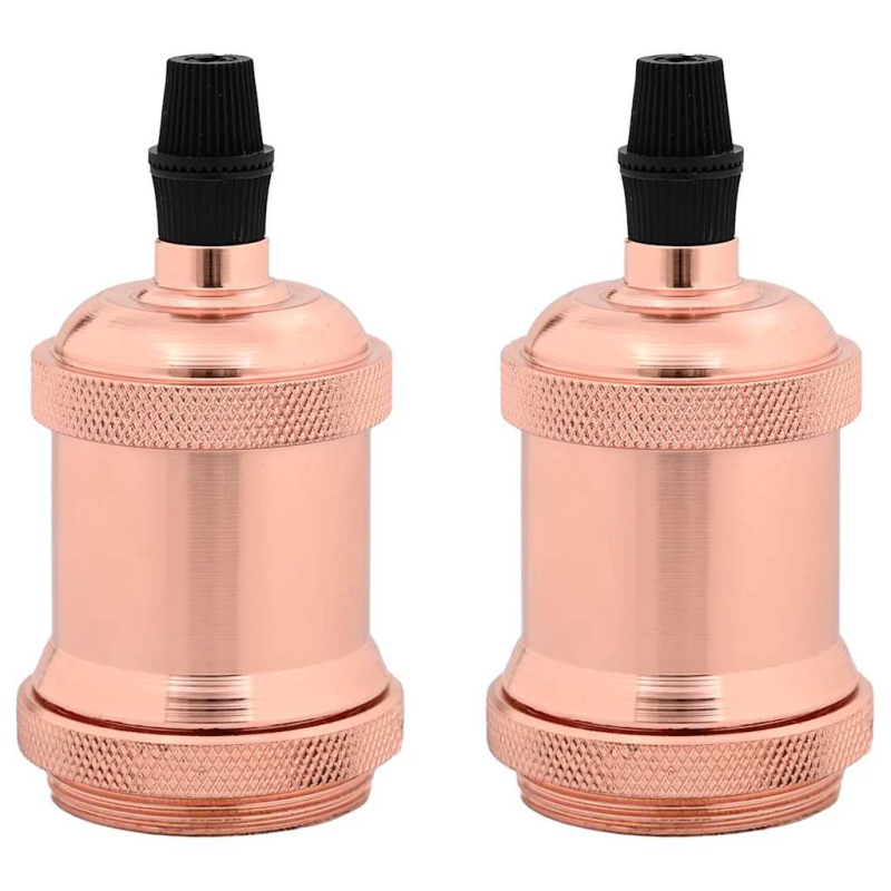 Lampenfassungen 2 Stk. Rosegold E27