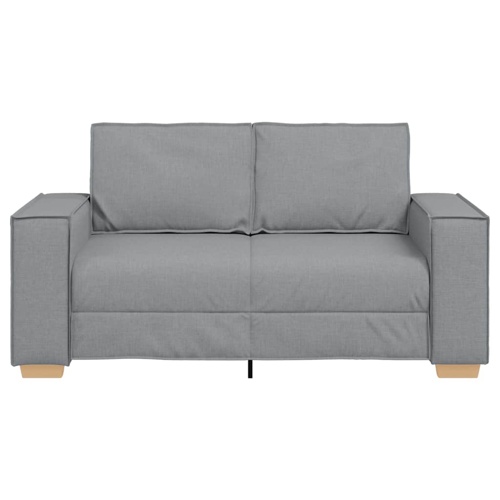 2-Sitzer Sofa Hellgrau 120 cm Stoff