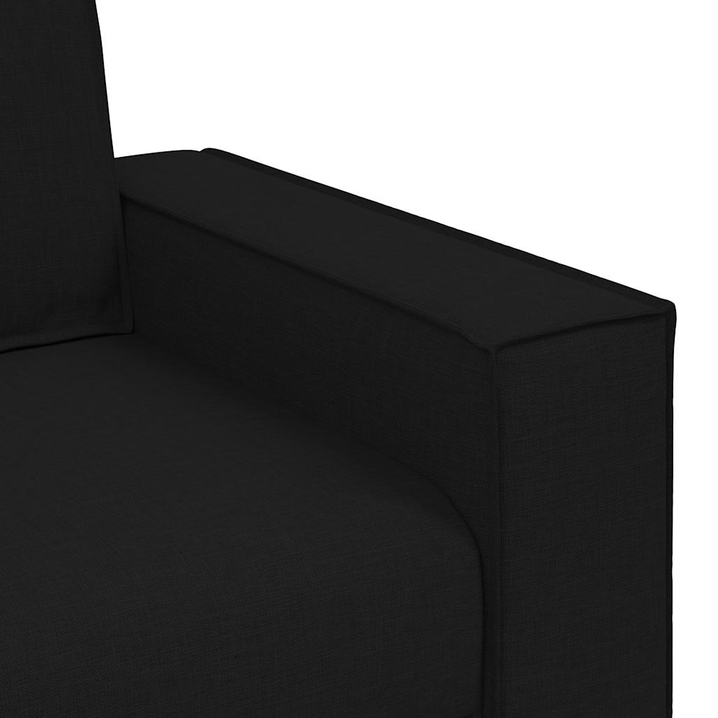 2-Sitzer Sofa Schwarz 120 cm Stoff