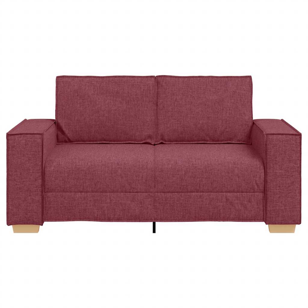 2-Sitzer Sofa Weinrot 120 cm Stoff