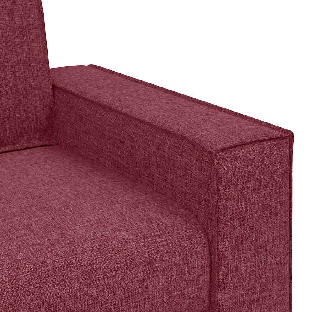 2-Sitzer Sofa Weinrot 120 cm Stoff