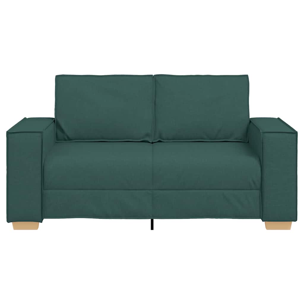 2-Sitzer Sofa Dunkelgrün 120 cm Stoff
