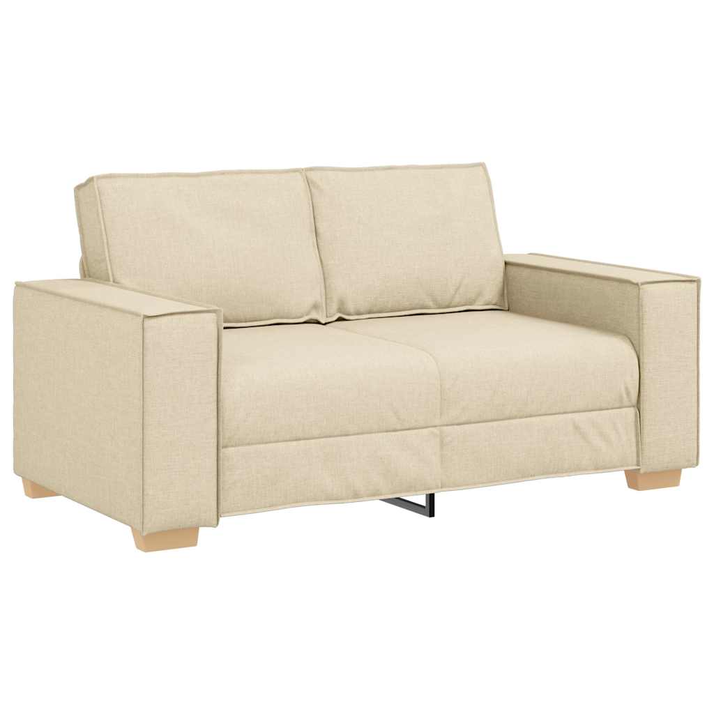 2-Sitzer Sofa Creme 120 cm Stoff