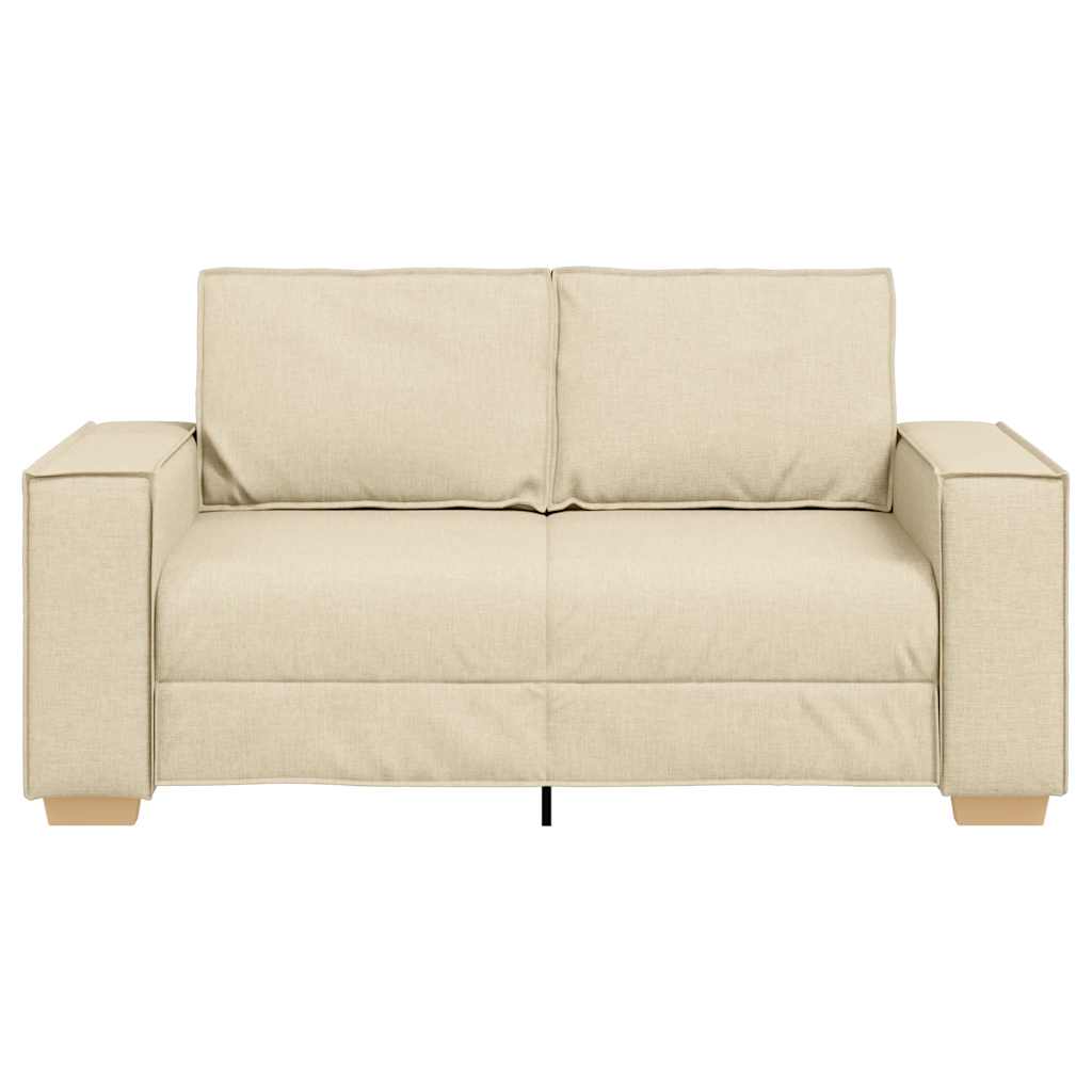 2-Sitzer Sofa Creme 120 cm Stoff