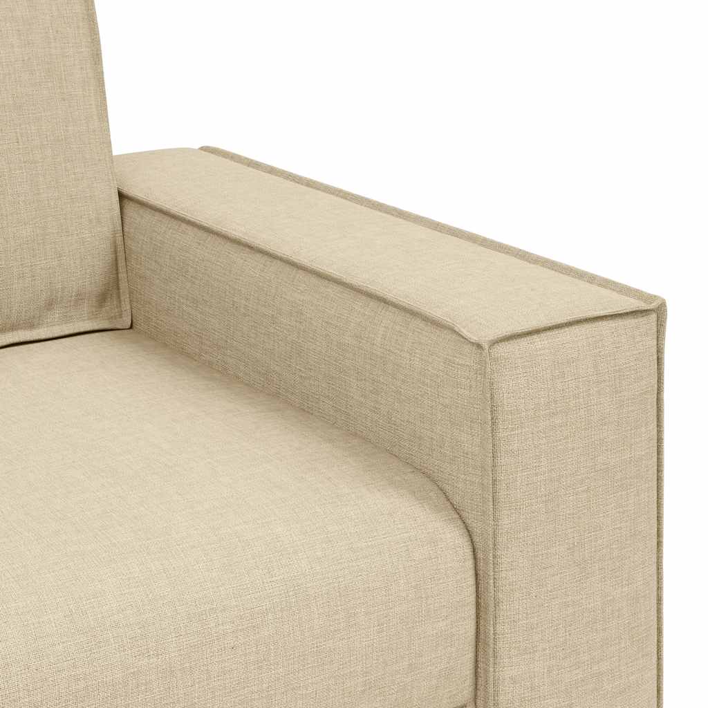 2-Sitzer Sofa Creme 120 cm Stoff