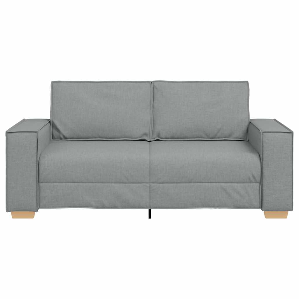 2-Sitzer Sofa Hellgrau 140 cm Stoff