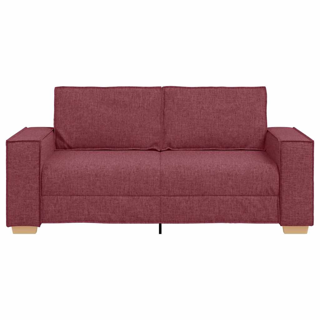 2-Sitzer Sofa Weinrot 140 cm Stoff