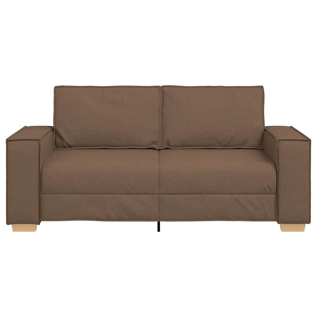 2-Sitzer Sofa Braun 140 cm Stoff