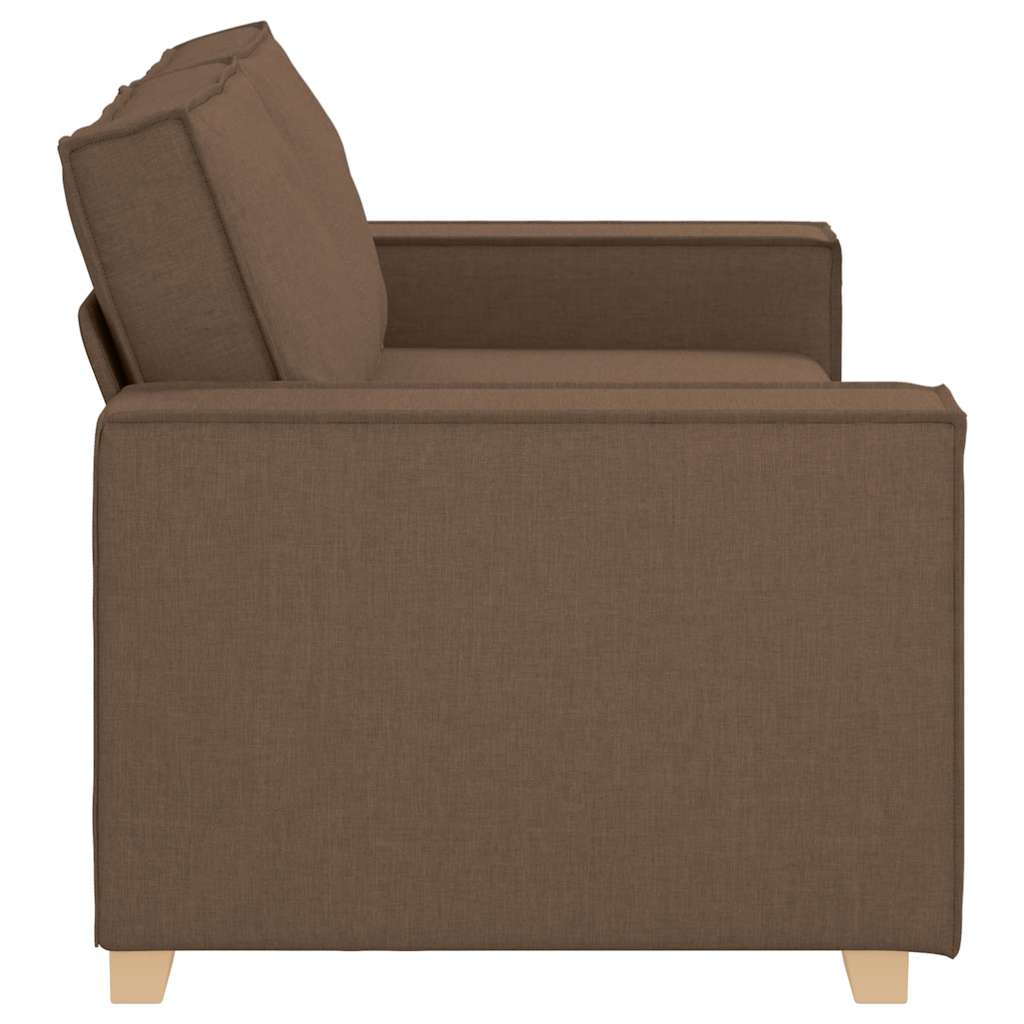 2-Sitzer Sofa Braun 140 cm Stoff