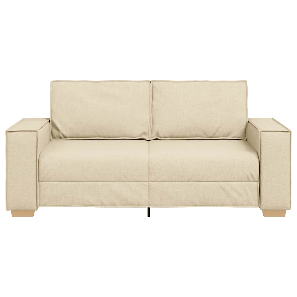 2-Sitzer Sofa Creme 140 cm Stoff