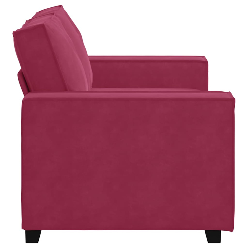2-Sitzer-Sofa Weinrot 120 cm Samt