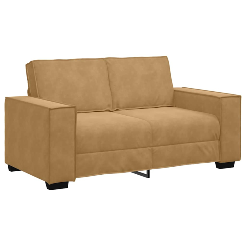 2-Sitzer-Sofa Braun 120 cm Samt