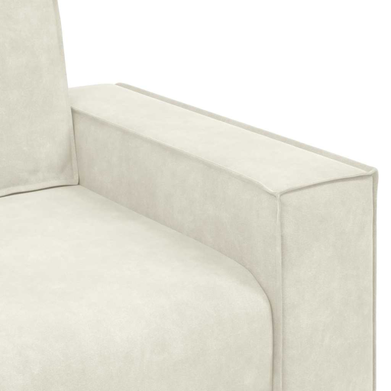 2-Sitzer-Sofa Creme 120 cm Samt