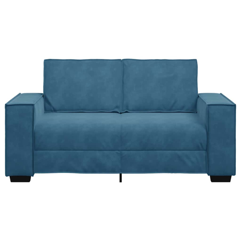 2-Sitzer-Sofa Blau 120 cm Samt