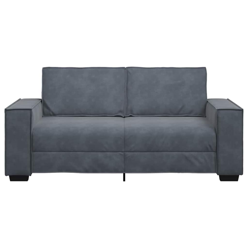 2-Sitzer-Sofa Dunkelgrau 140 cm Samt