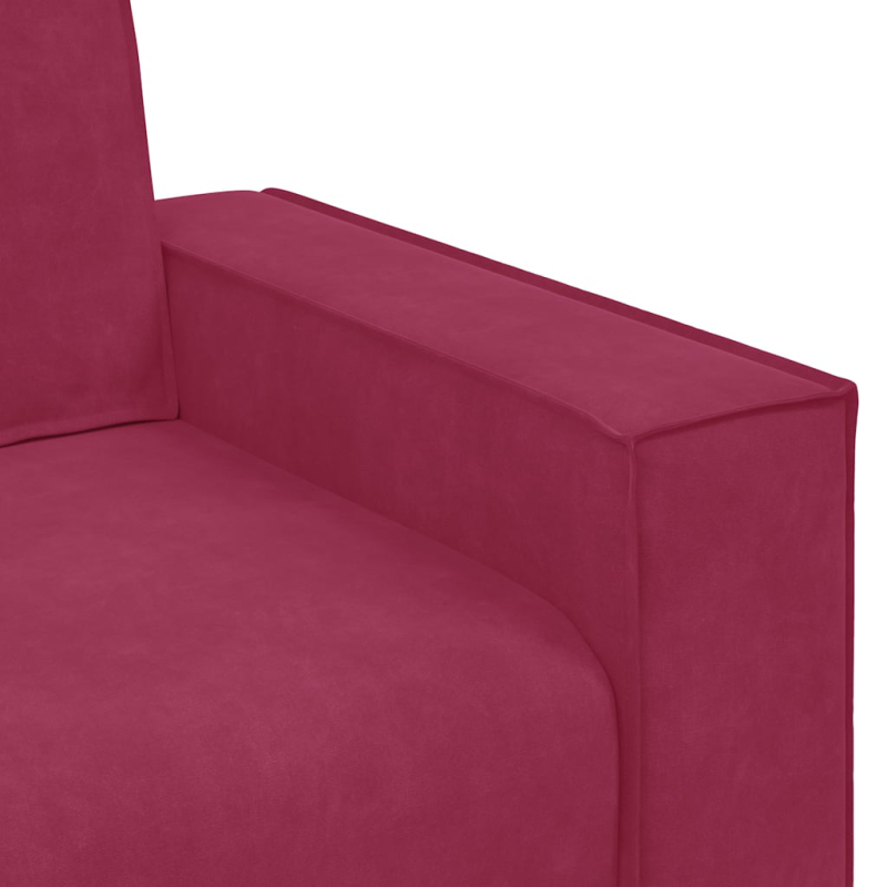 2-Sitzer-Sofa Weinrot 140 cm Samt