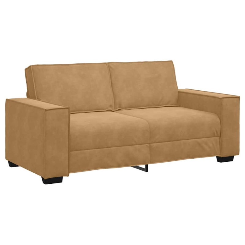 2-Sitzer-Sofa Braun 140 cm Samt