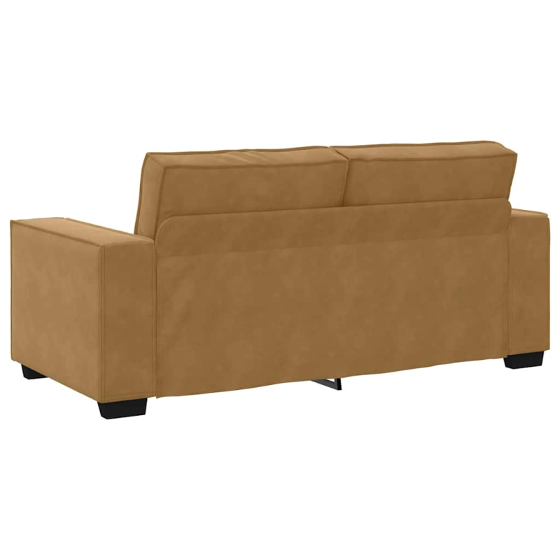 2-Sitzer-Sofa Braun 140 cm Samt