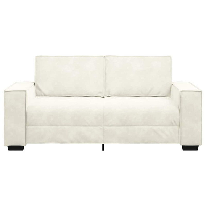 2-Sitzer-Sofa Creme 140 cm Samt
