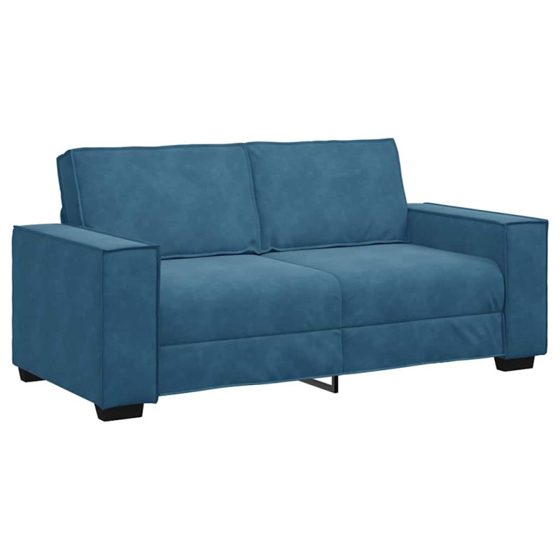 2-Sitzer-Sofa Blau 140 cm Samt