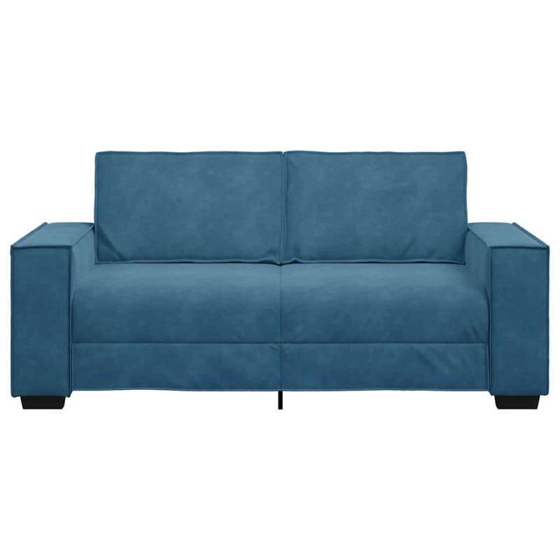 2-Sitzer-Sofa Blau 140 cm Samt