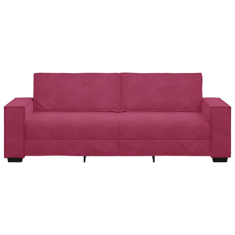 3-Sitzer-Sofa Weinrot 180 cm Samt