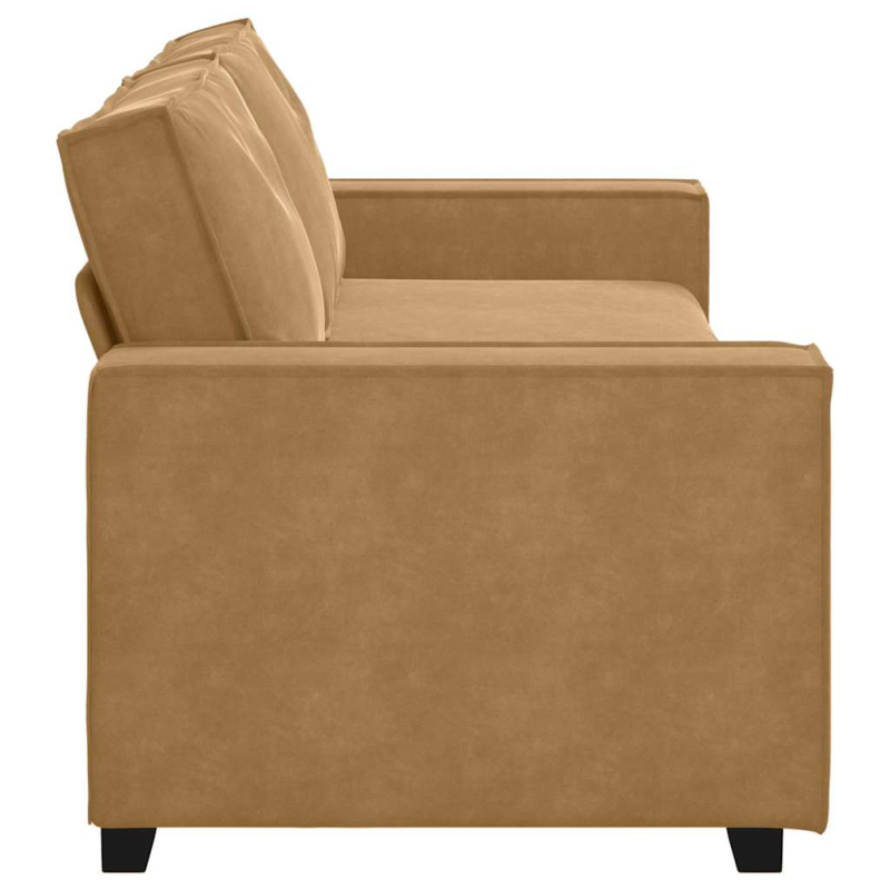 3-Sitzer-Sofa Braun 180 cm Samt