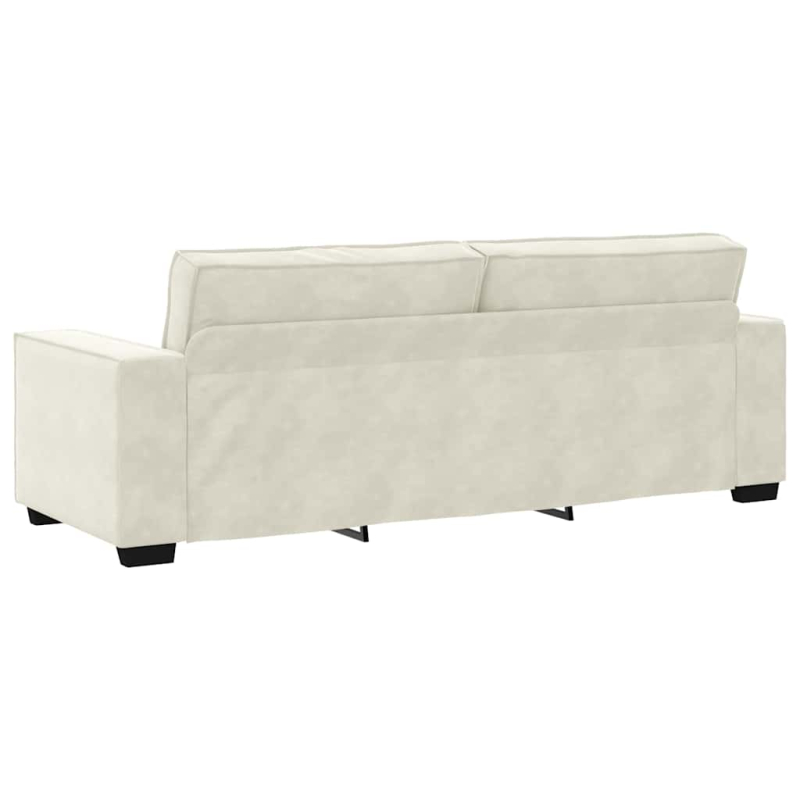 3-Sitzer-Sofa Creme 180 cm Samt