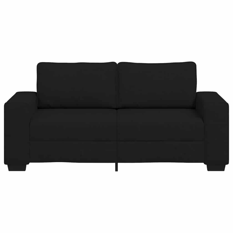 2-Sitzer-Sofa Schwarz 140 cm Stoff