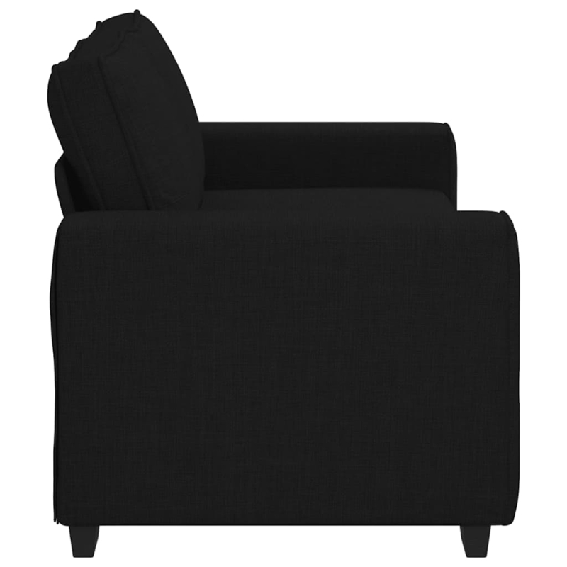 2-Sitzer-Sofa Schwarz 140 cm Stoff