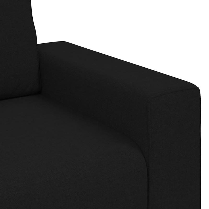 2-Sitzer-Sofa Schwarz 140 cm Stoff