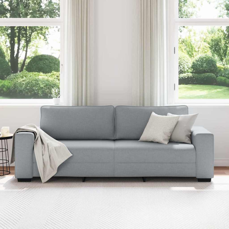 3-Sitzer-Sofa Hellgrau 180 cm Stoff