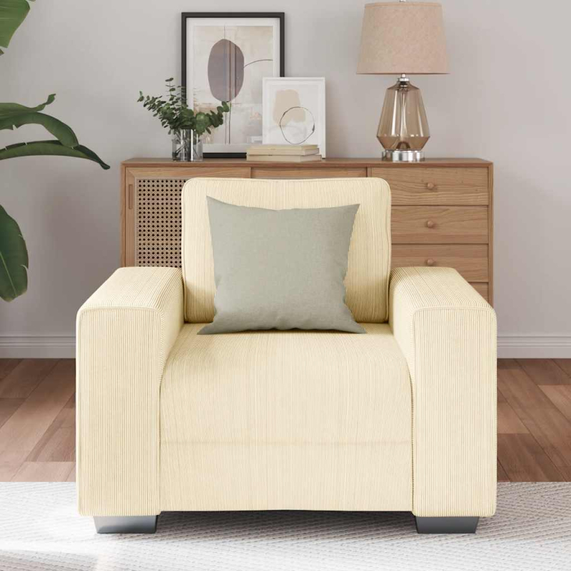 Sessel Creme 60 cm Cordstoff
