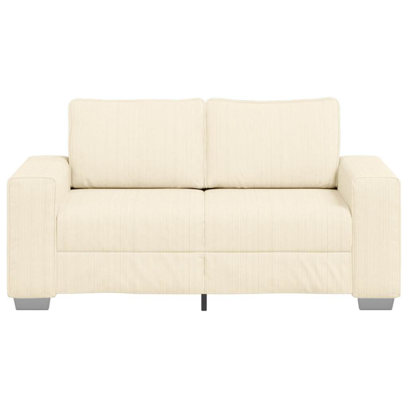Zweisitzer-Sofa Creme 120 cm Cordstoff